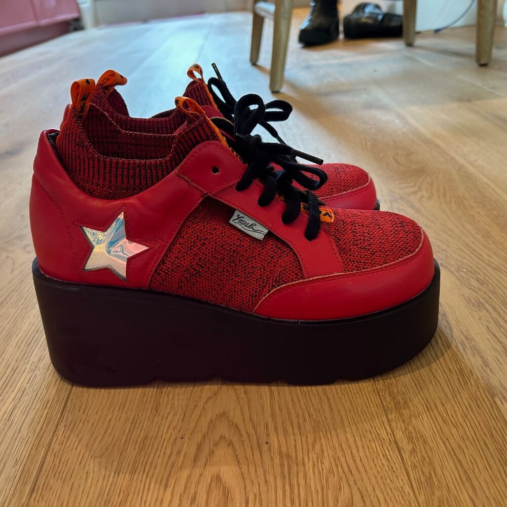 Red Platform Shoes from Japan